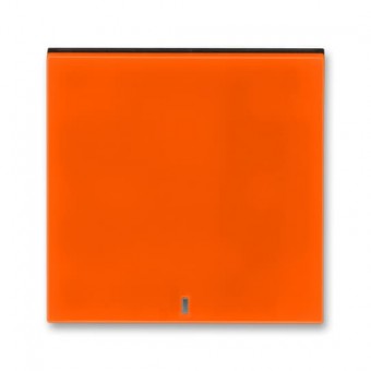 3559H-A00653 66  Kryt spínače kolébkového s čirým průzorem, oranžová / kouřová černá